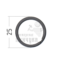 КОЛЬЦО ЧЕРНОЕ 25D ПЛОСКОЕ  - Чертеж