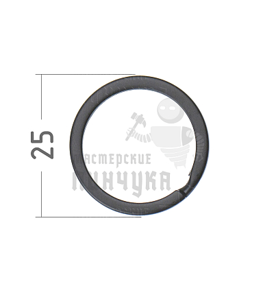 КОЛЬЦО ЧЕРНОЕ 25D ПЛОСКОЕ 