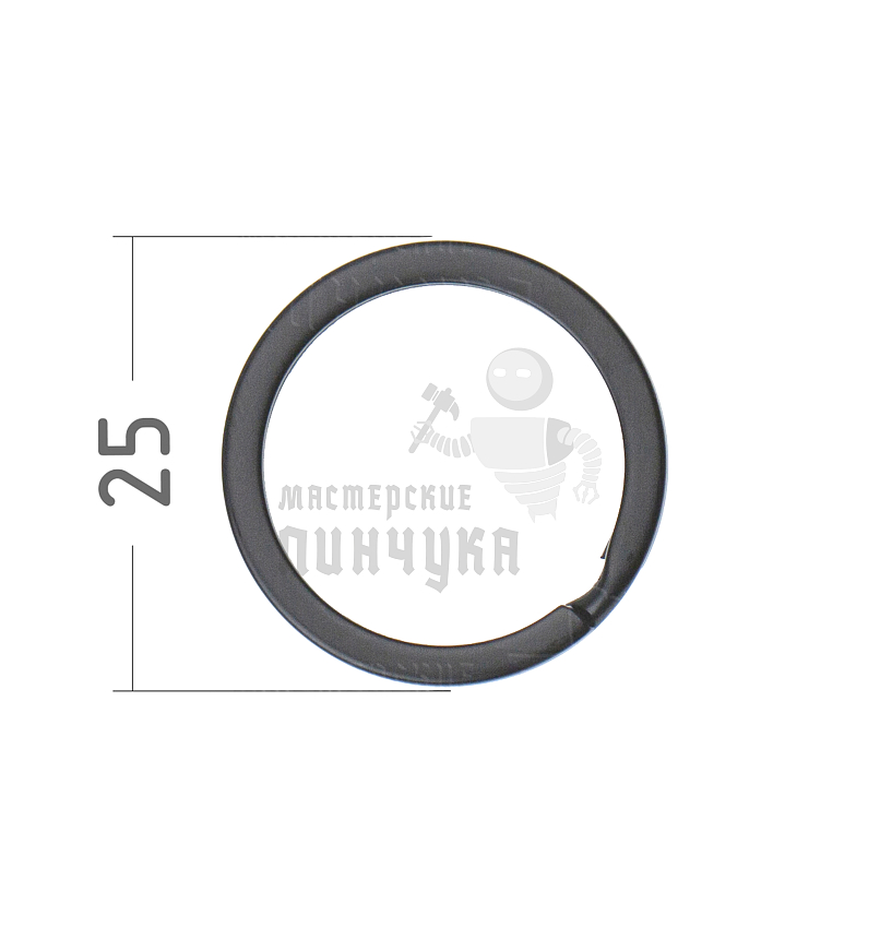 КОЛЬЦО ЧЕРНОЕ 25D ПЛОСКОЕ 