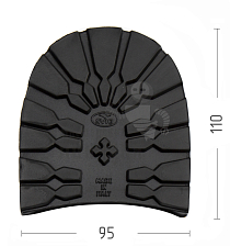 Набойка 236 SVIG TACCHI TRAPPER №4, цв. черный - Чертеж