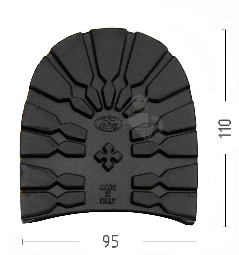 Набойка 236 SVIG TACCHI TRAPPER №4, цв. черный