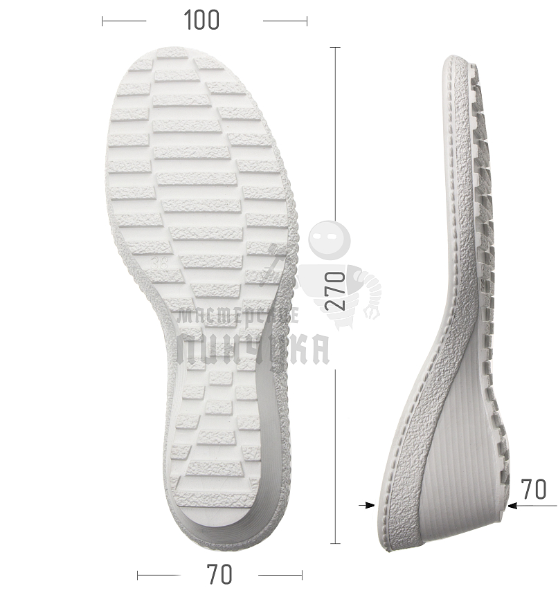 Подошва жен. Киров 80479 р. 38, цв. белый