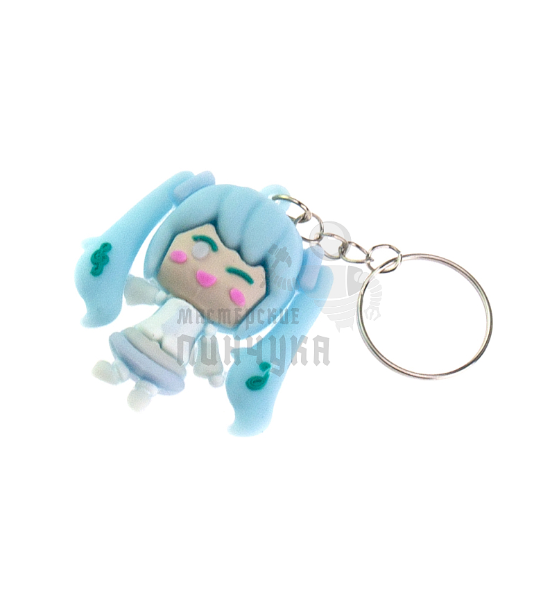 Брелок для ключей "Мику Хацунэ" цв. голубой