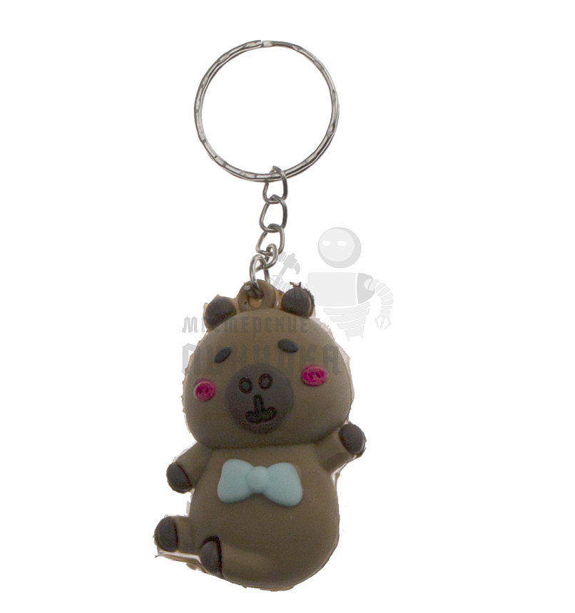 Брелок для ключей "Капибара в бабочке" с кольцом