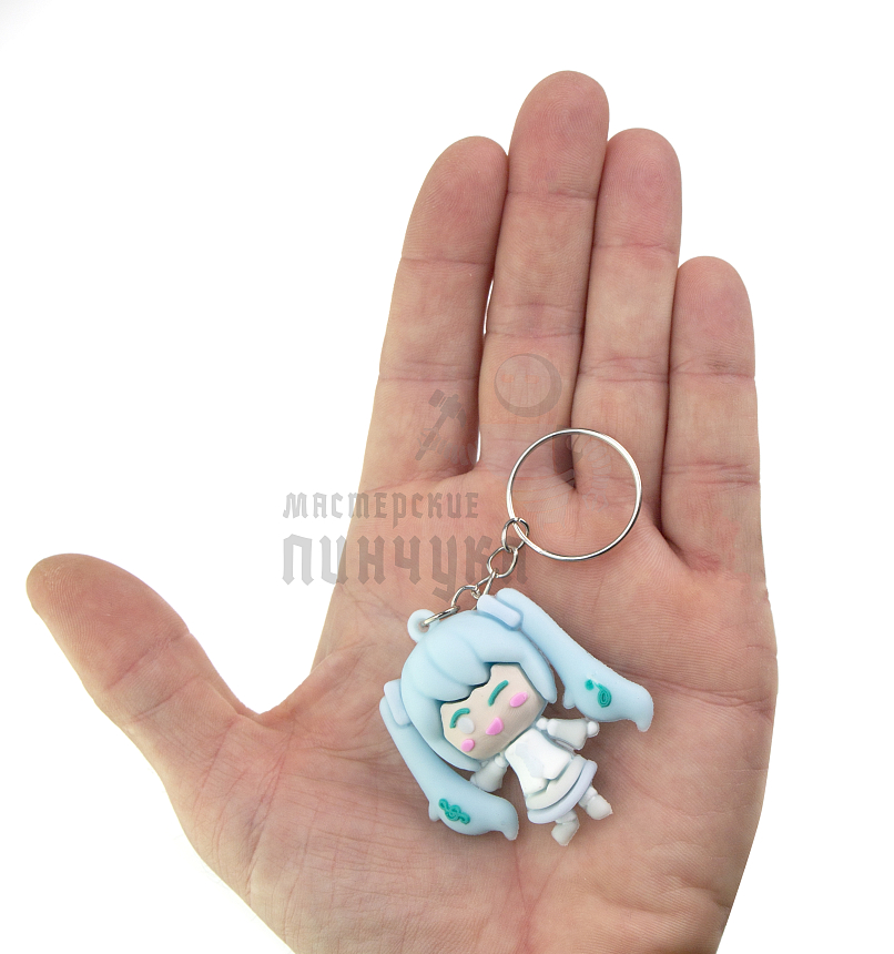 Брелок для ключей "Мику Хацунэ" цв. голубой
