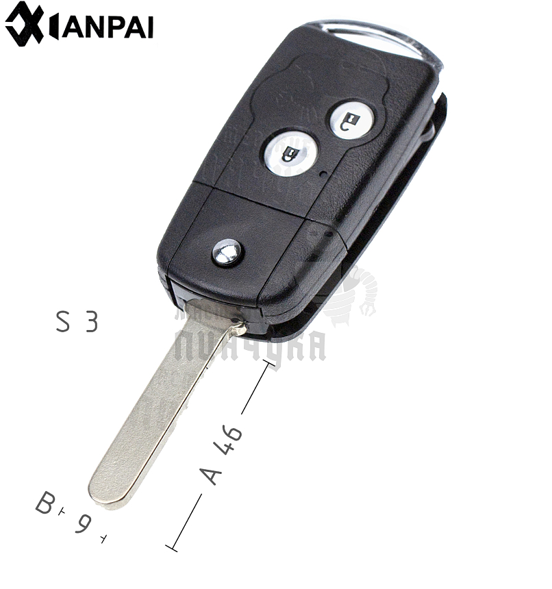 Корпус выкидного ключа HOND-31 HON66 HD58 2 кнопки КНР   HONDA