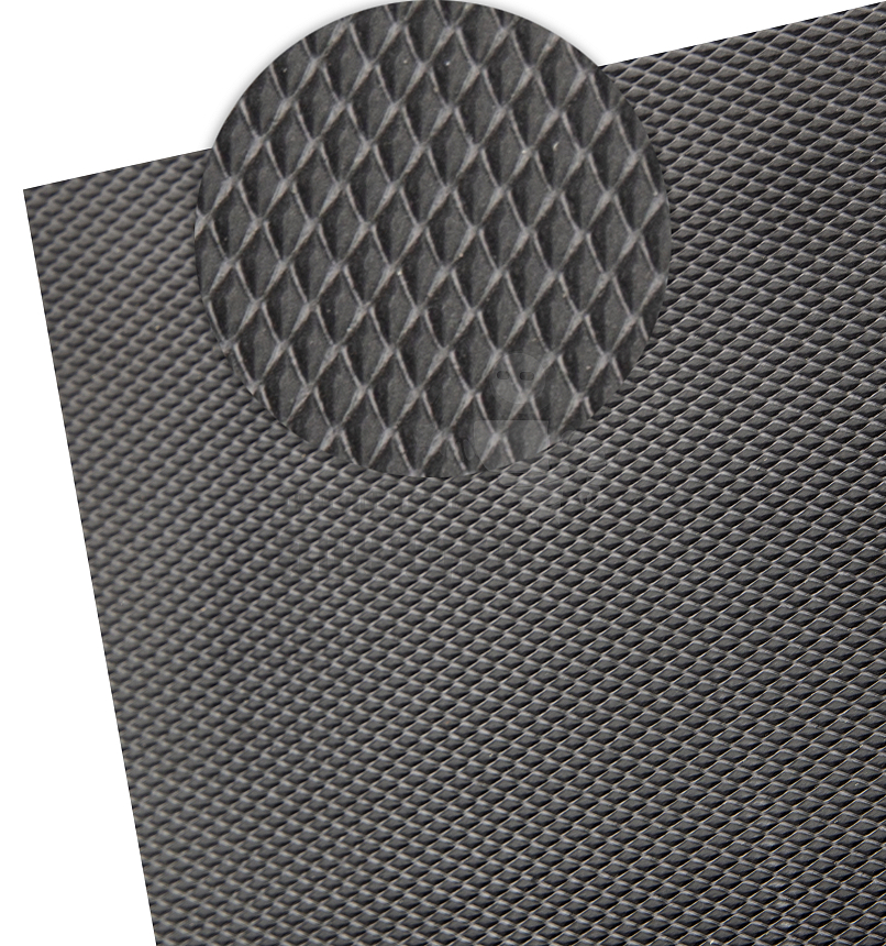 Набойки лист. Киров "Стиронип" 900*700*2,0+-0,5 Черный рис. ромб