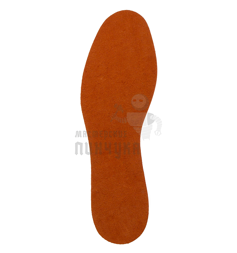 Стельки из натуральной кожи, р-р 43-44, цв.оранжевый