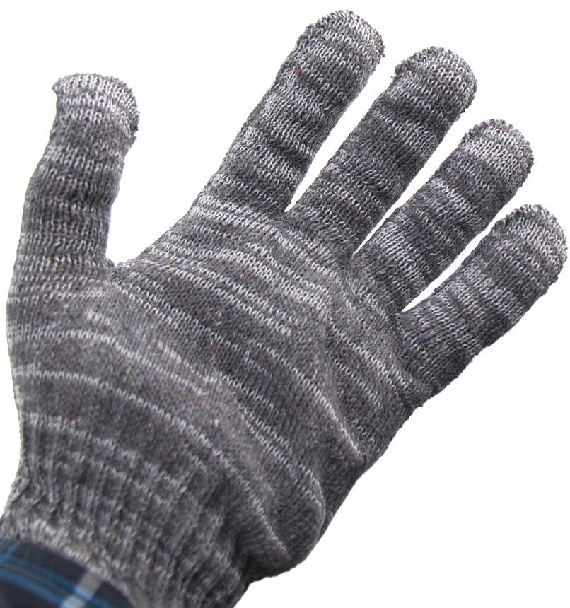 Перчатки 10 класс (5 нитей), серый