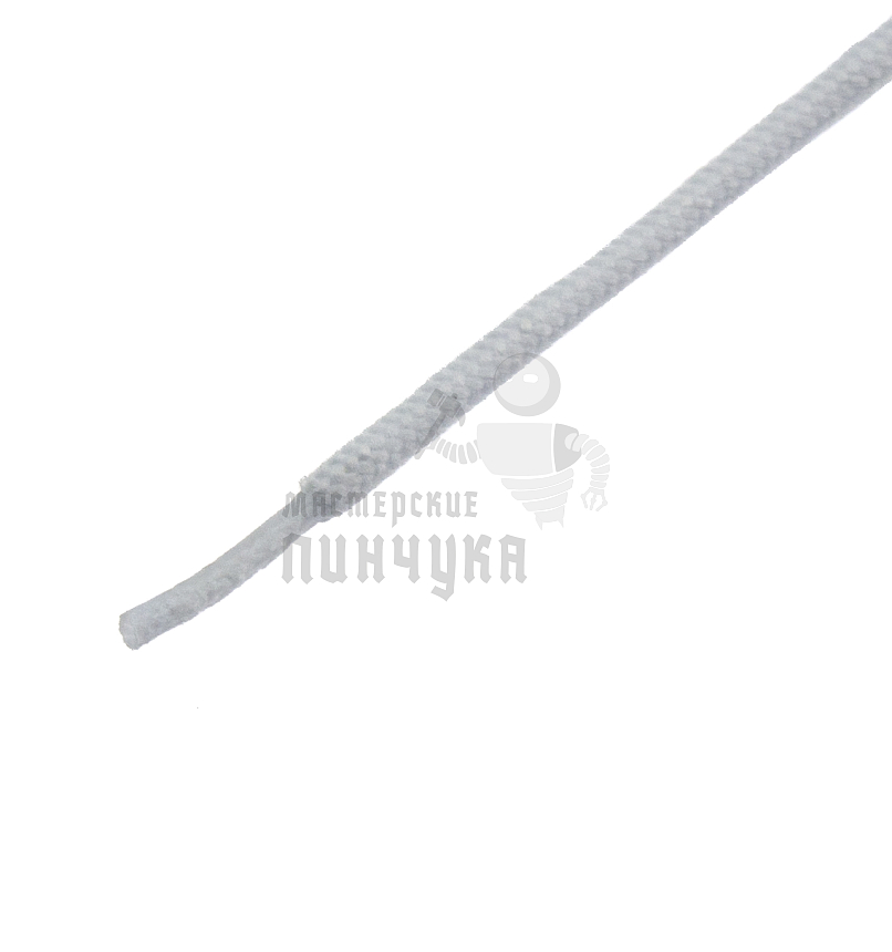 Шнурок белый, круглый стандартный 60 см (Art.405)