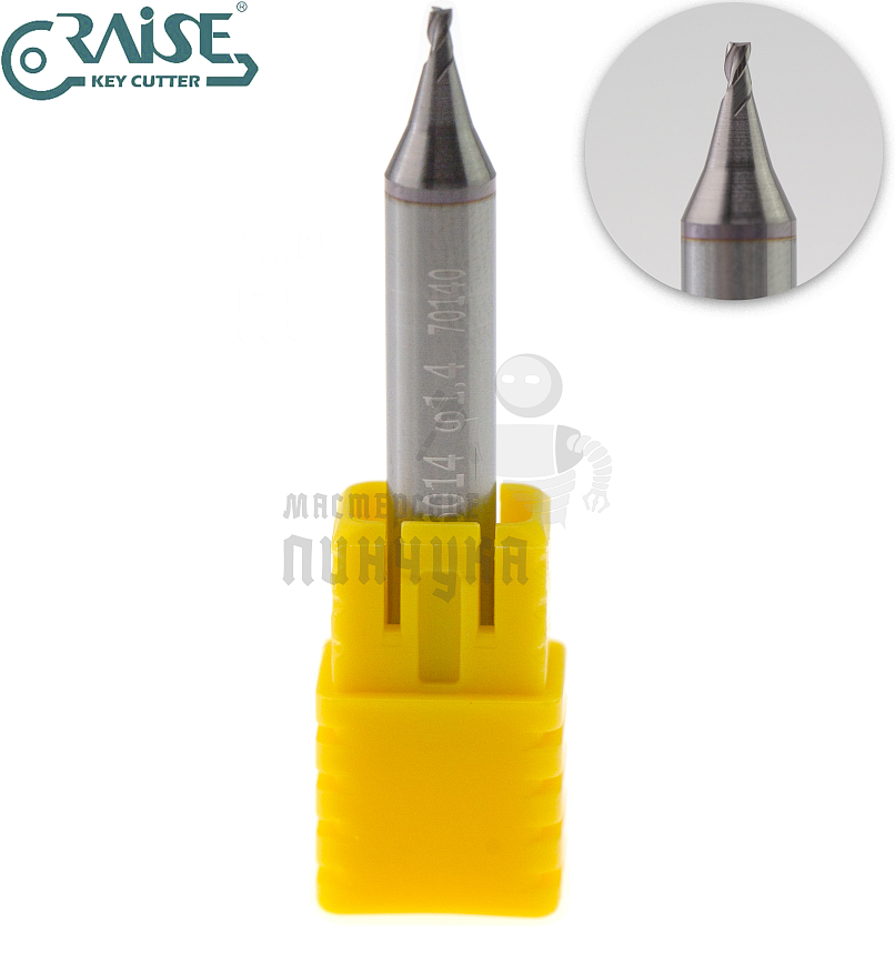 Вертик.фреза RAISE EW6014 ф1.4мм CARBIDE (ф1.4Х6Х40)								