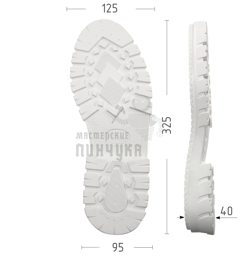 Подошва муж. "Track", Киров 33065-М р. 44, цв. белый