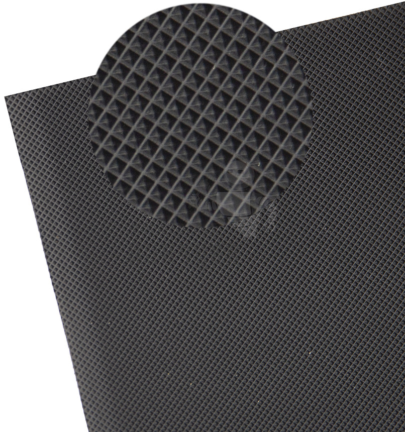 Набойки лист. Киров "Стиронип" 300*700*6,5+-0,5 Черный рис. пирамида