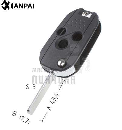 Корпус выкидных ключей SUB-2.P DAT17 SUB1P175 3 кнопки КНР  SUBARU