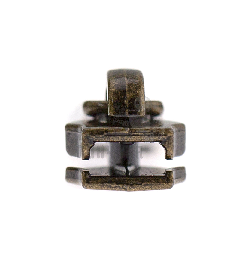 Бегунок сумочный Т7 "JX" (0728), нейлон, античная бронза