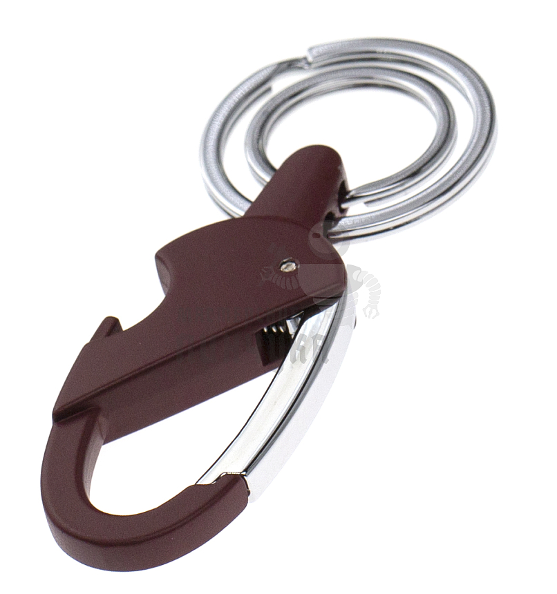 Карабин овальный с двумя кольцами для ключей и открывашкой
