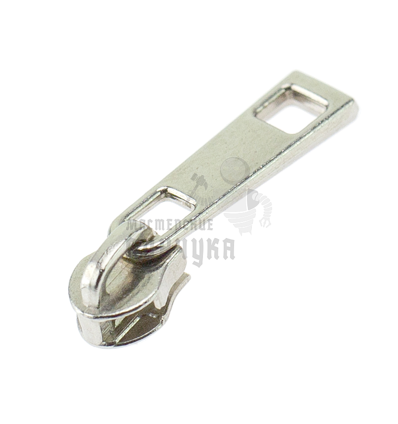 Бегунок для спиральной (витой) молнии, тип 3, галант N13, цв. хром