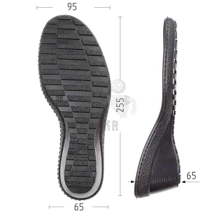 Подошва жен., Киров 80479 р. 36, цв. черный