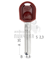 MASTER.LOCK.LM 2 пр.п/бронь (35mm) MCM2D КНР - Чертеж