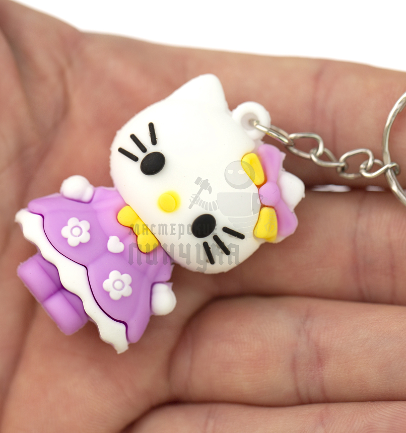 Брелок для ключей "Hello Kitty", сиреневый