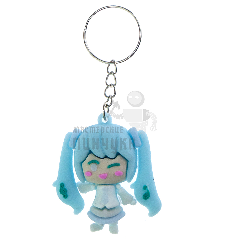 Брелок для ключей "Мику Хацунэ" цв. голубой