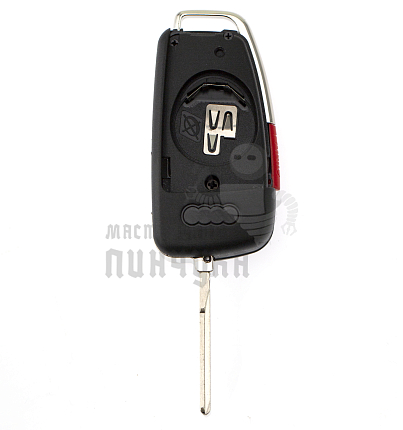 Корпус выкидного ключа HU-HAA.P1 HU66 HF55P65 3 кнопки + паника (банан) КНР // AUDI 