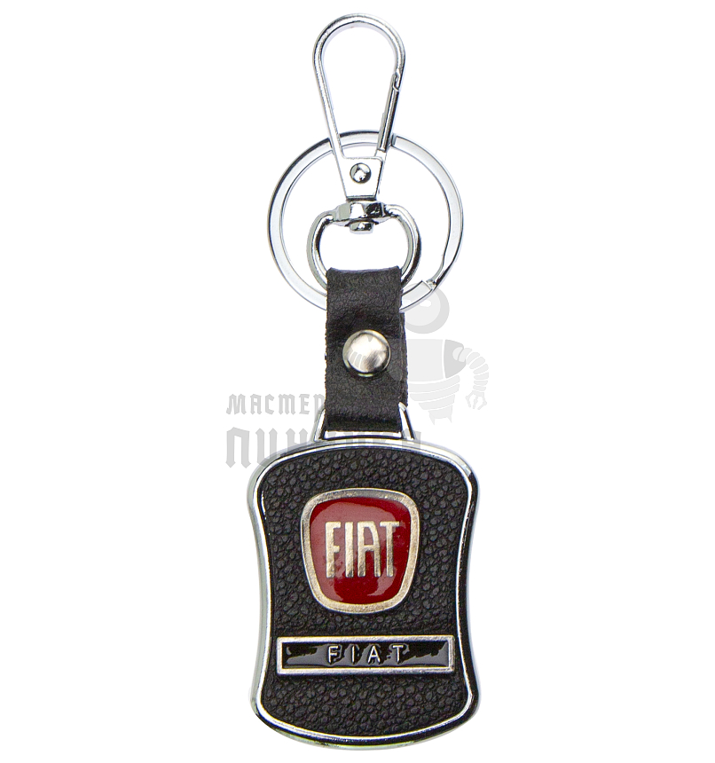 Авто карабин с кольцом для ключей FIAT Экокожа