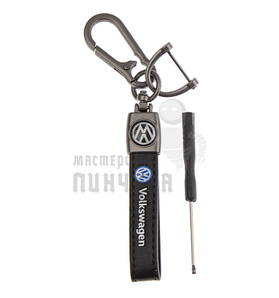 Авто карабин кожаный VOLKSWAGEN