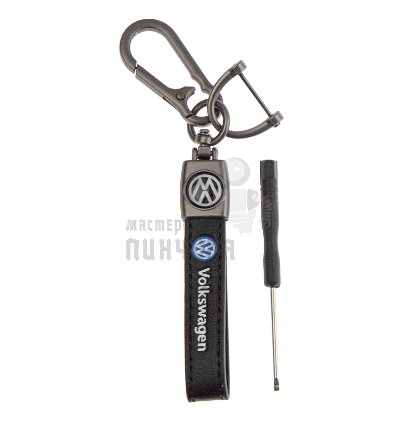 Авто карабин кожаный VOLKSWAGEN