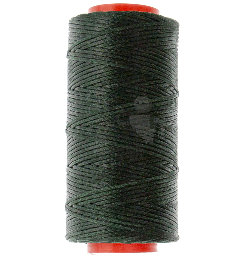 Нитки прошивочные вощеные 300D-100м, цв.изумрудный(220), плоские, толщина 1,0мм