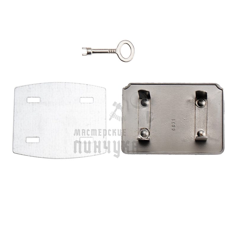 Замок портфельный 09499 цв. никель матовый