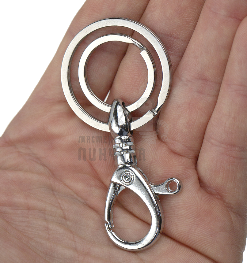 Карабин с двумя кольцами для ключей