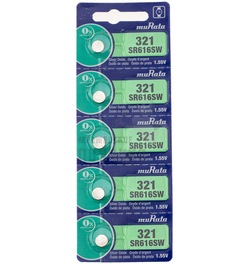 Батарейка muRata 321 SR766SW BL5 1.55V (5/100/500)