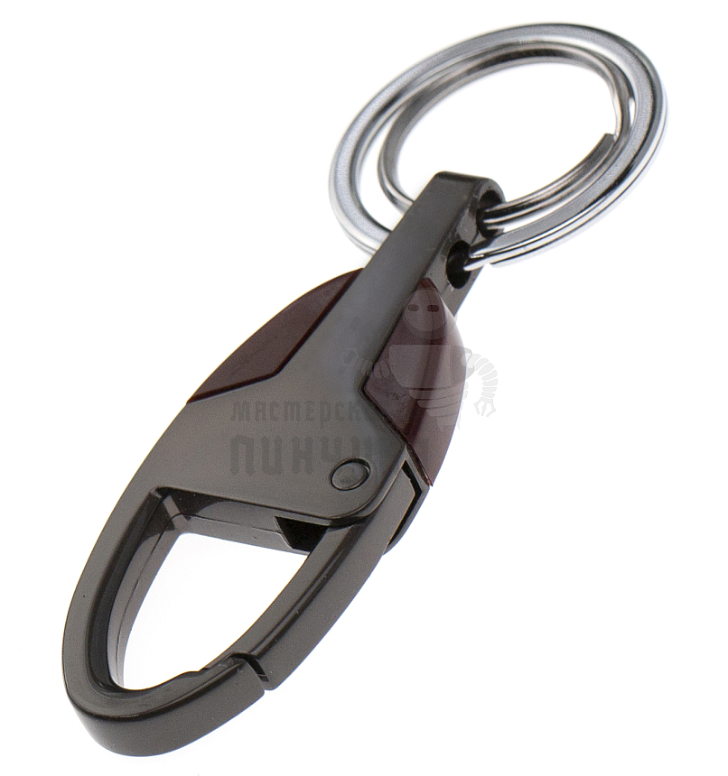 Карабин овальный с двумя кольцами для ключей