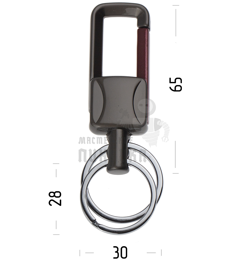 Карабин с двумя кольцами для ключей
