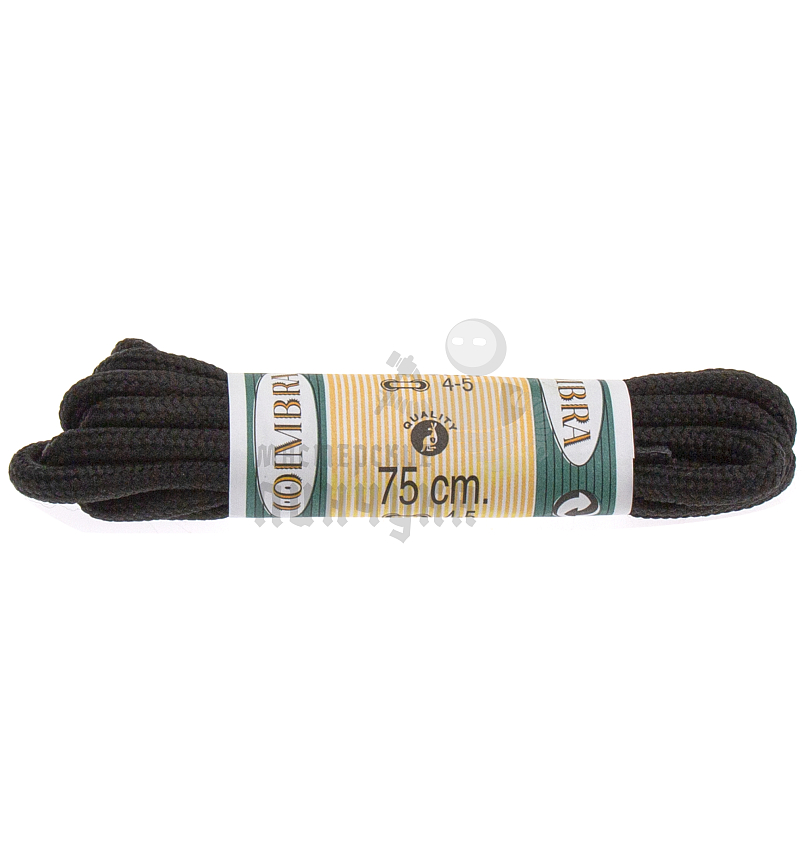 Шнурок черный, круглый стандартный 75 см (Art.405)