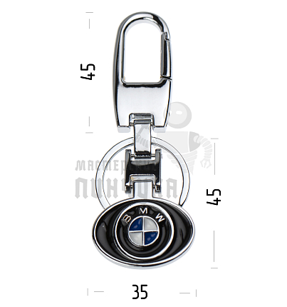 Авто карабин с кольцом для ключей BMW