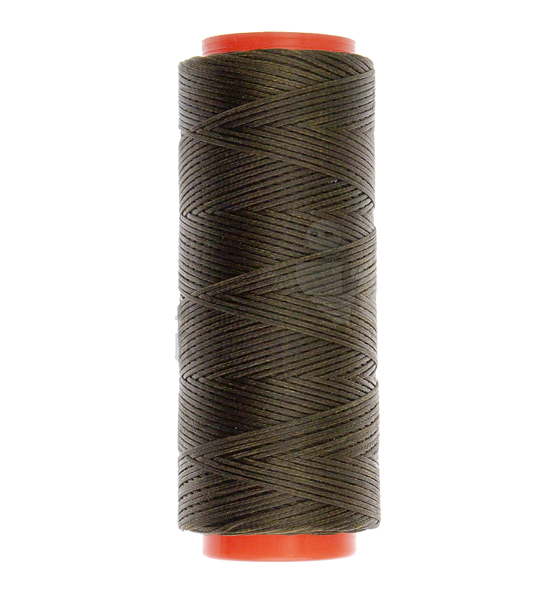 Нитки прошив.вощеные 150D-100м,хаки (229) плоские 0,6 мм Китай