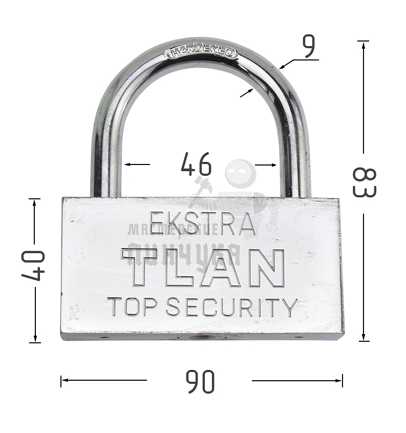 Навесной замок EXTRA  ATL3390 90мм