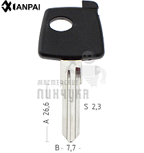 LA-2.P LD1P LAD3LP LAD2P45 авто/пласт. с метом под чип миниколба КНР - Чертеж