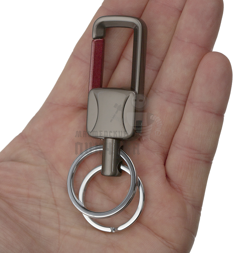 Карабин с двумя кольцами для ключей