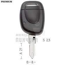 Корпус ключа NE38 NE73 NE79P49 1 кнопка с батареей PEUGEOT  КНР - Чертеж