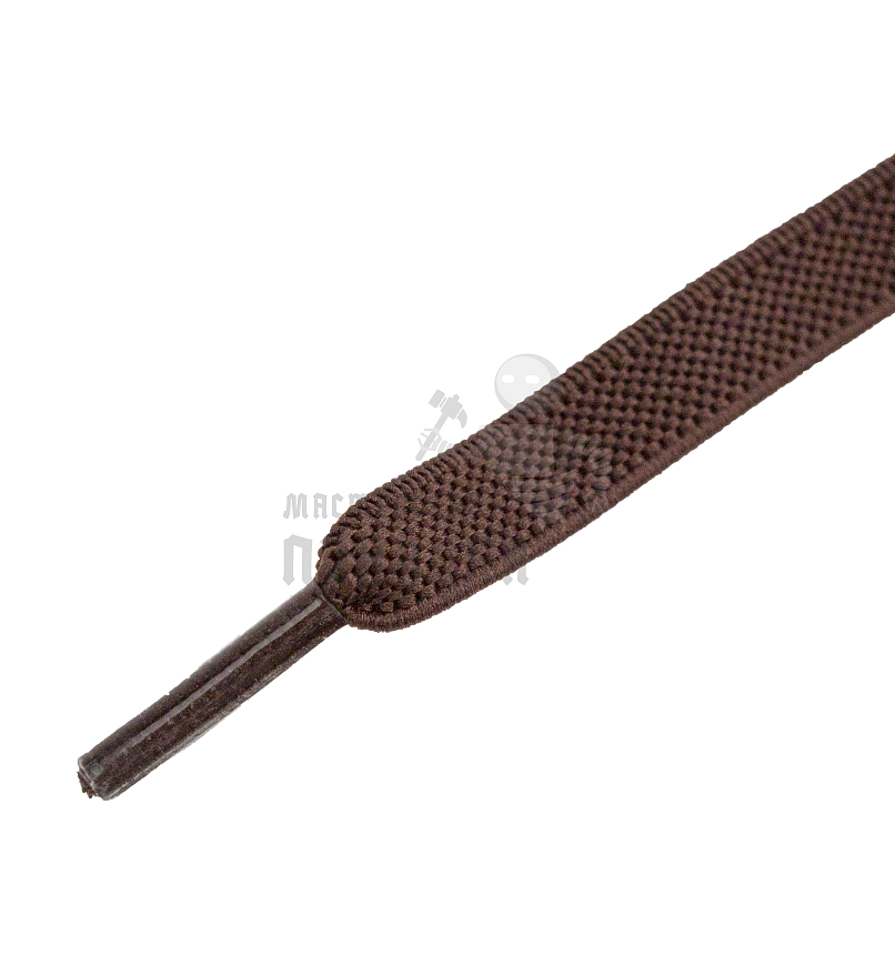 Эластичные шнурки для кроссовок с металлическим замком, 100-150см, плоский, цв.коричневый