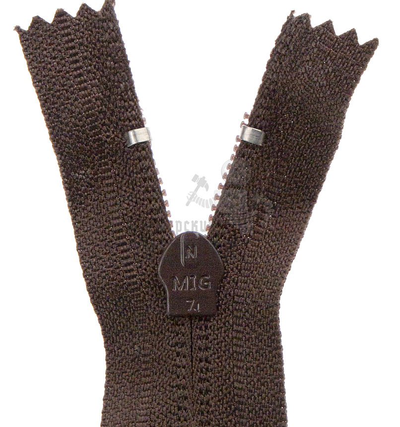 Молния №7 25см Коричневый