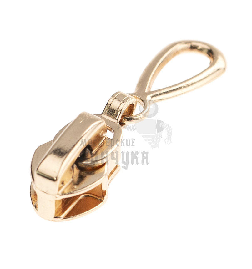 Бегунок для спиральной молнии, тип 7, автомат, цв. золото