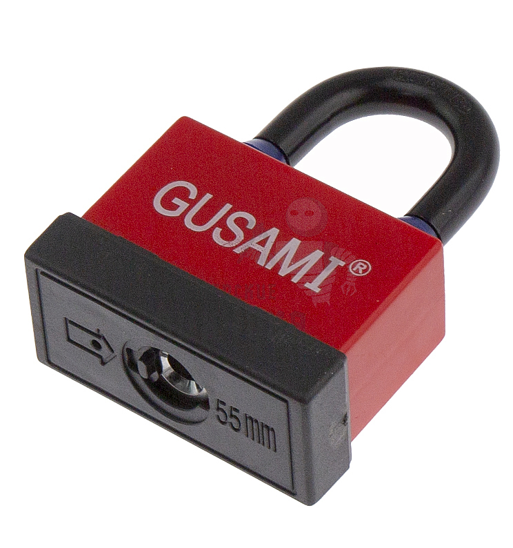 Навесной замок GUSAMI 58мм (красный)