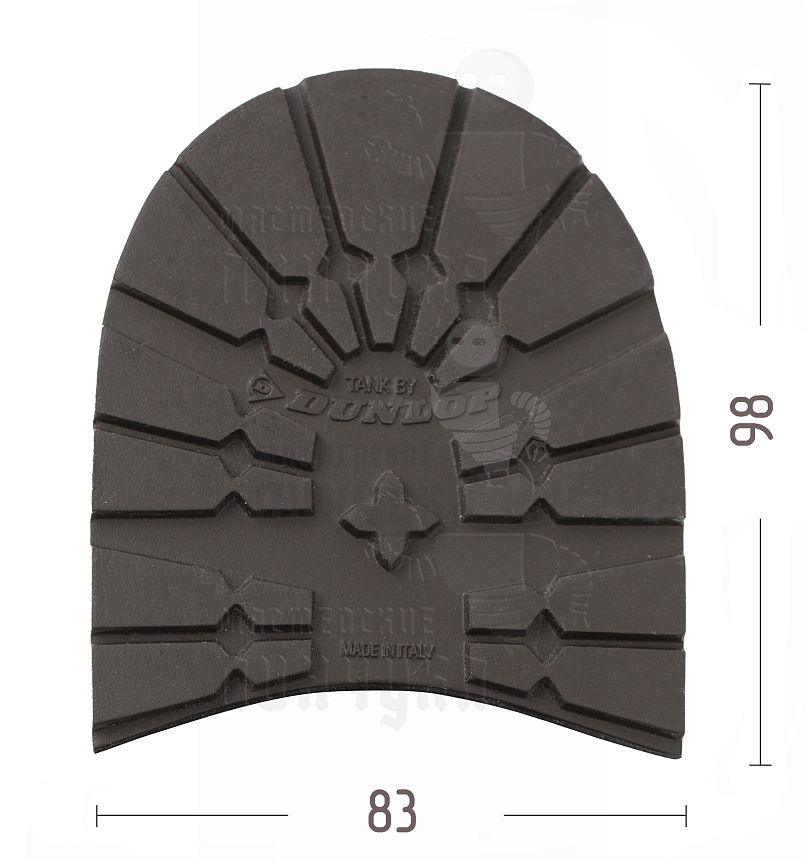 Набойка "Dunlop Tank" р.43-44, цв. коричневый, 8мм