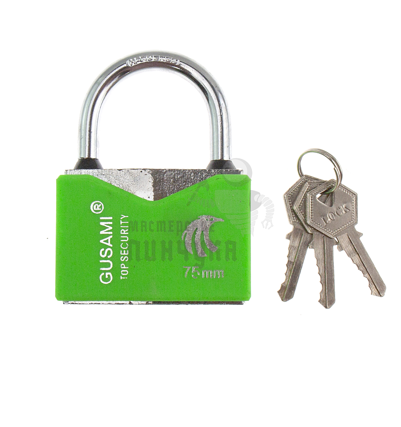 Навесной замок "GUSAMI", 75мм (цвет произвольный)