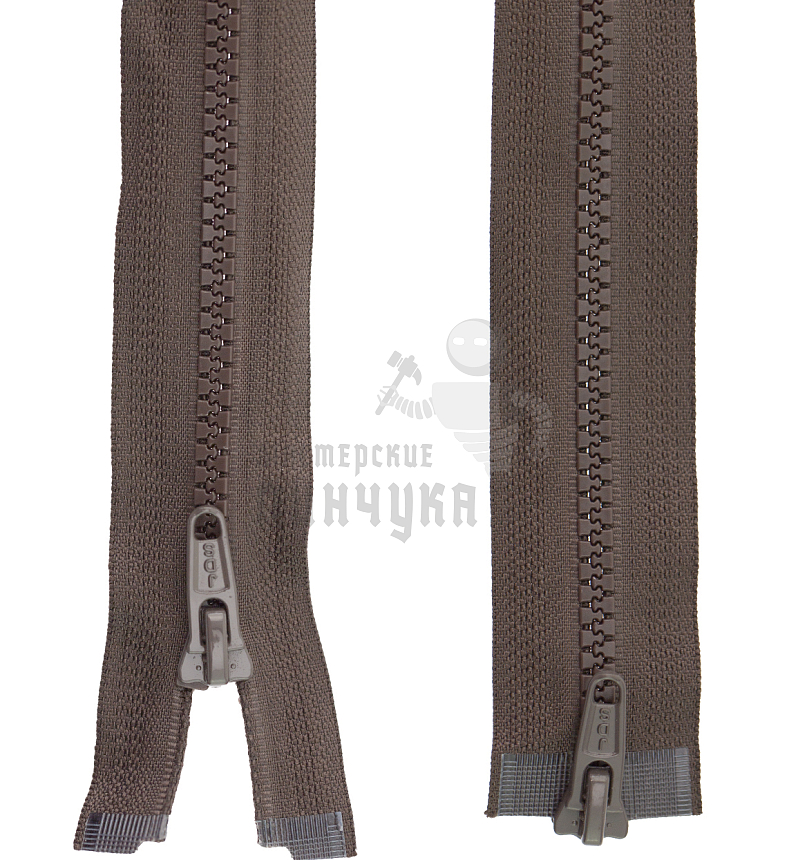 Молния Трактор "JUDSON", 120см, Тип-5, разъёмная двухзамковая, цв.т/коричневый (27)