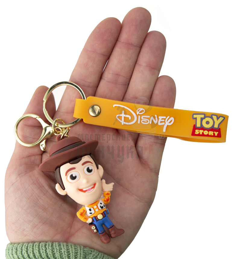 Брелок для ключей "История игрушек", Вуди + карабин